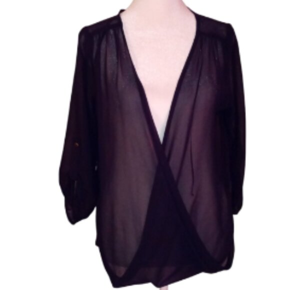 Women's Sheer Foreign Exchange Blouse - Picture 1 of 6
